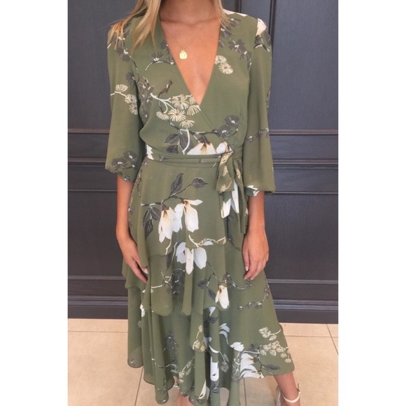 SHONA JOY HARPER MIDI RUFFLED TIERED DRESS - Picture 12 of 13